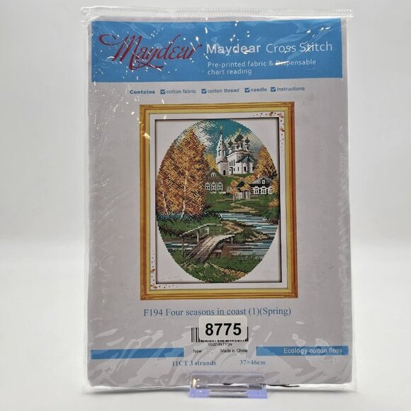 Maydear Four Seasons in Coast Cross Stitch Kit Pre-Printed Fabric - Picture 7 of 7